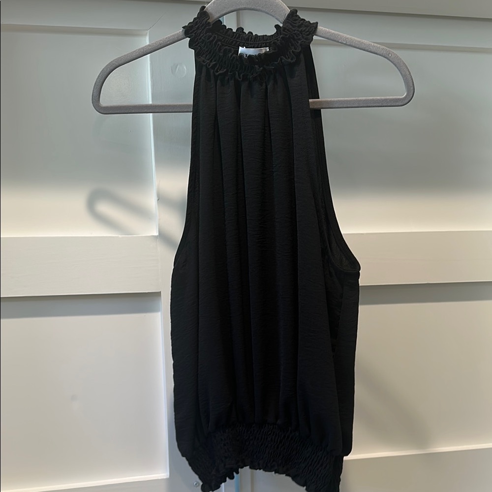 Gilli Black Ruched Tank Top